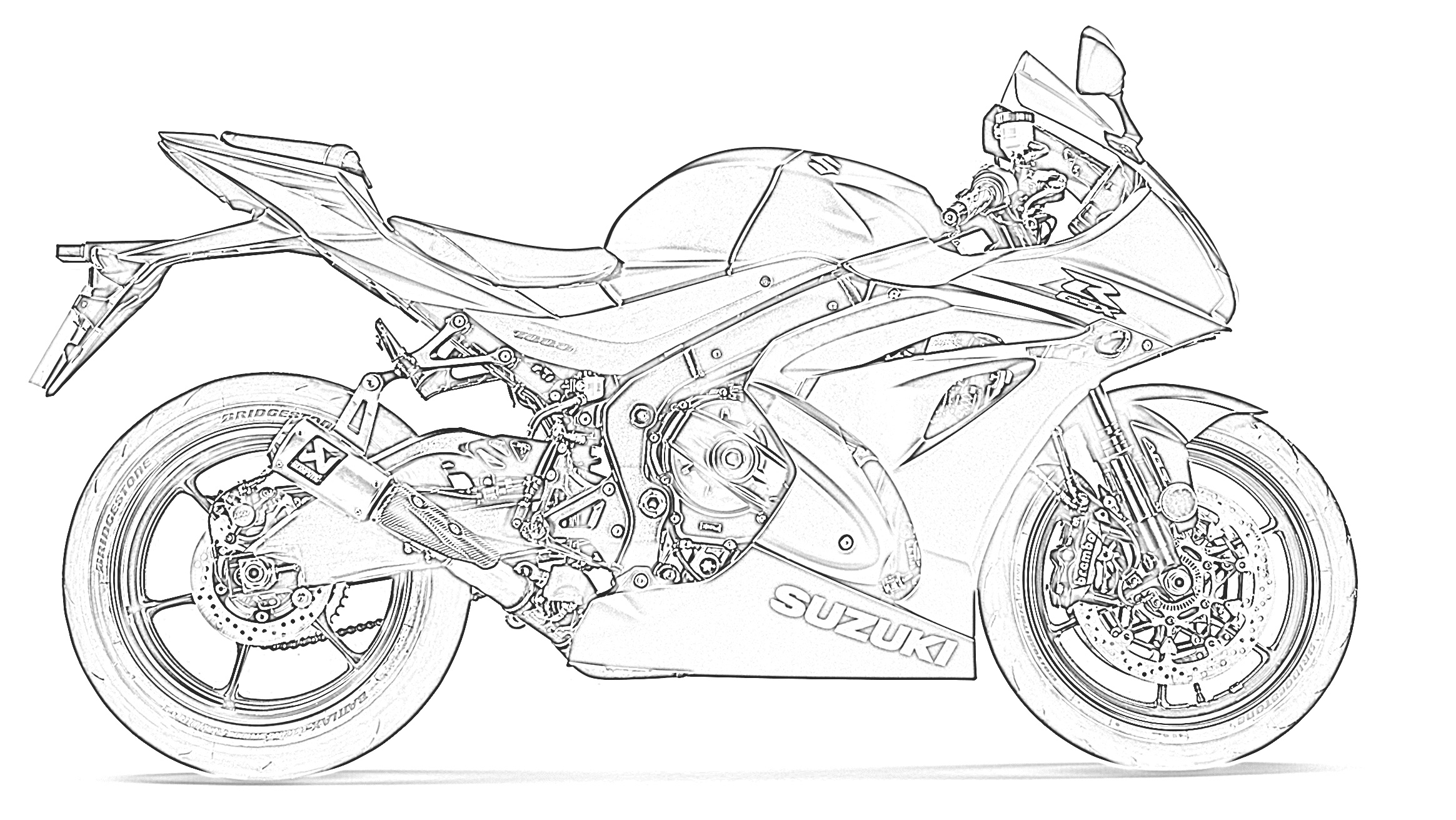 free motorcycle coloring pages