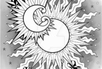 printable sun and moon coloring pages for adults