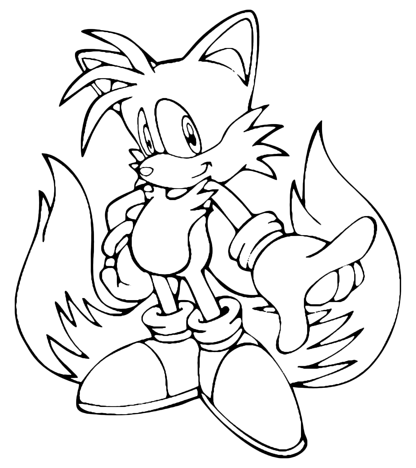 Sonic And Tails Pages Coloring Pages