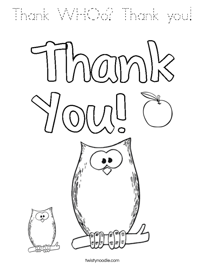 printable free printable thank you coloring pages