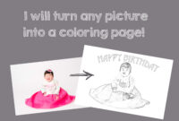 turn picture into coloring page photoshop