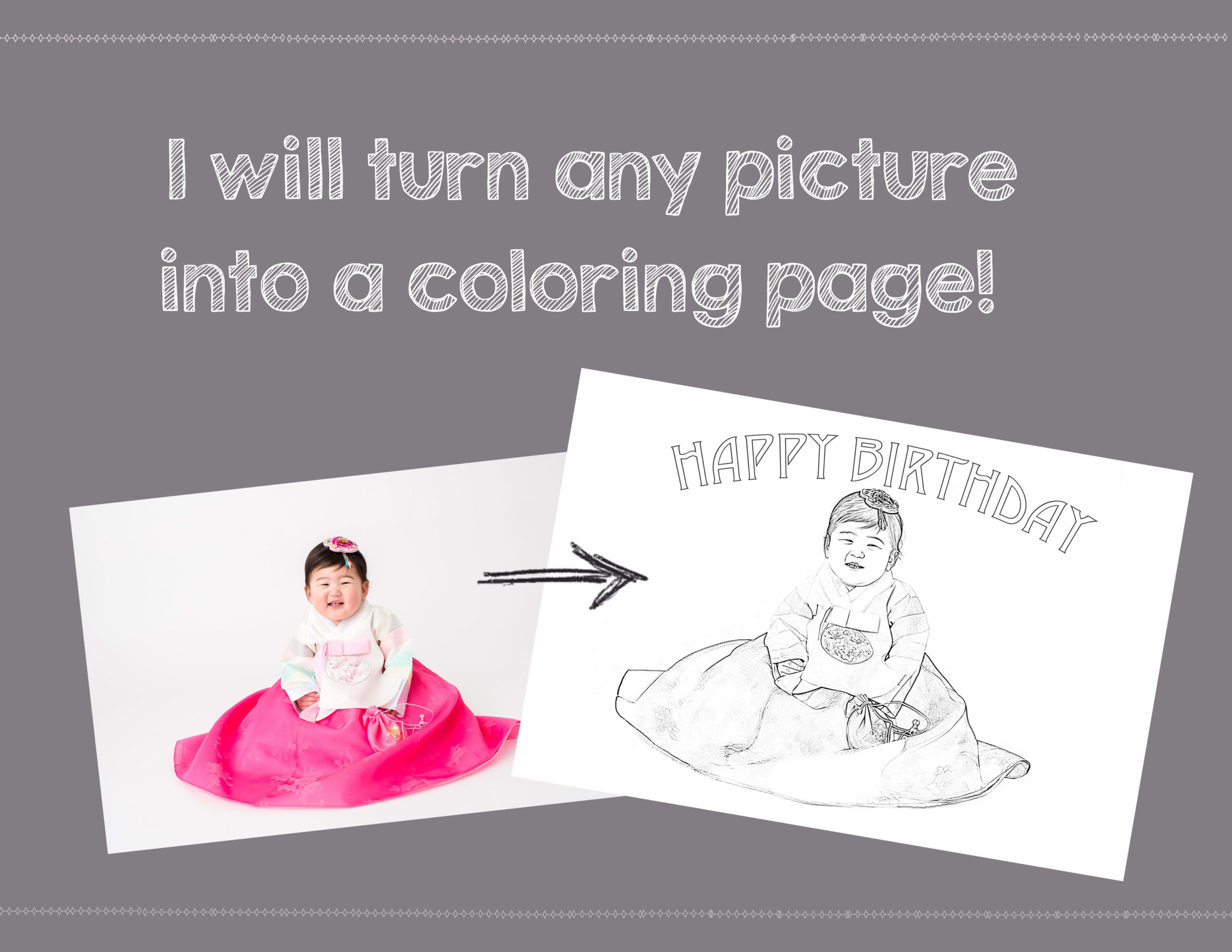 turn picture into coloring page photoshop