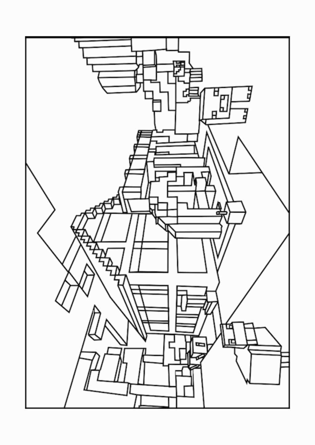 wither storm coloring page