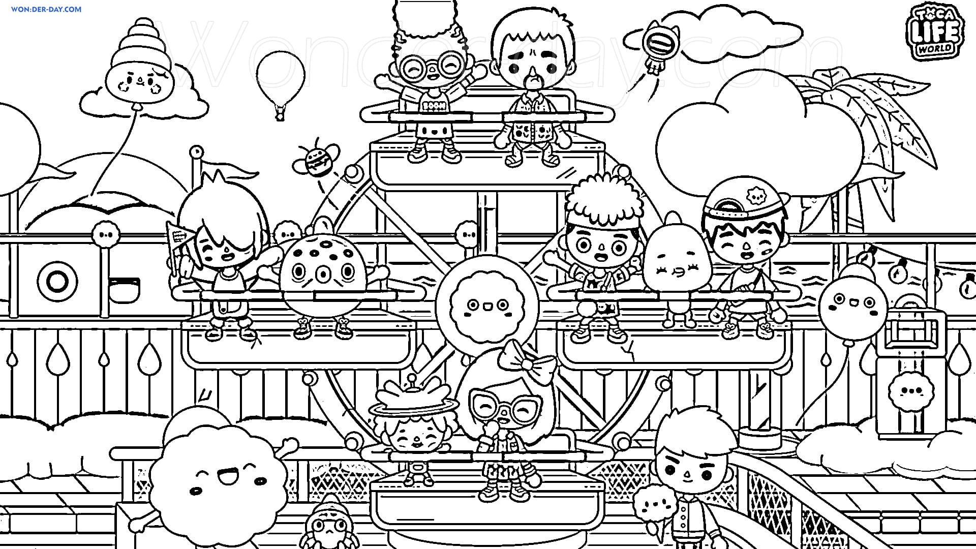 vacation toca boca coloring pages