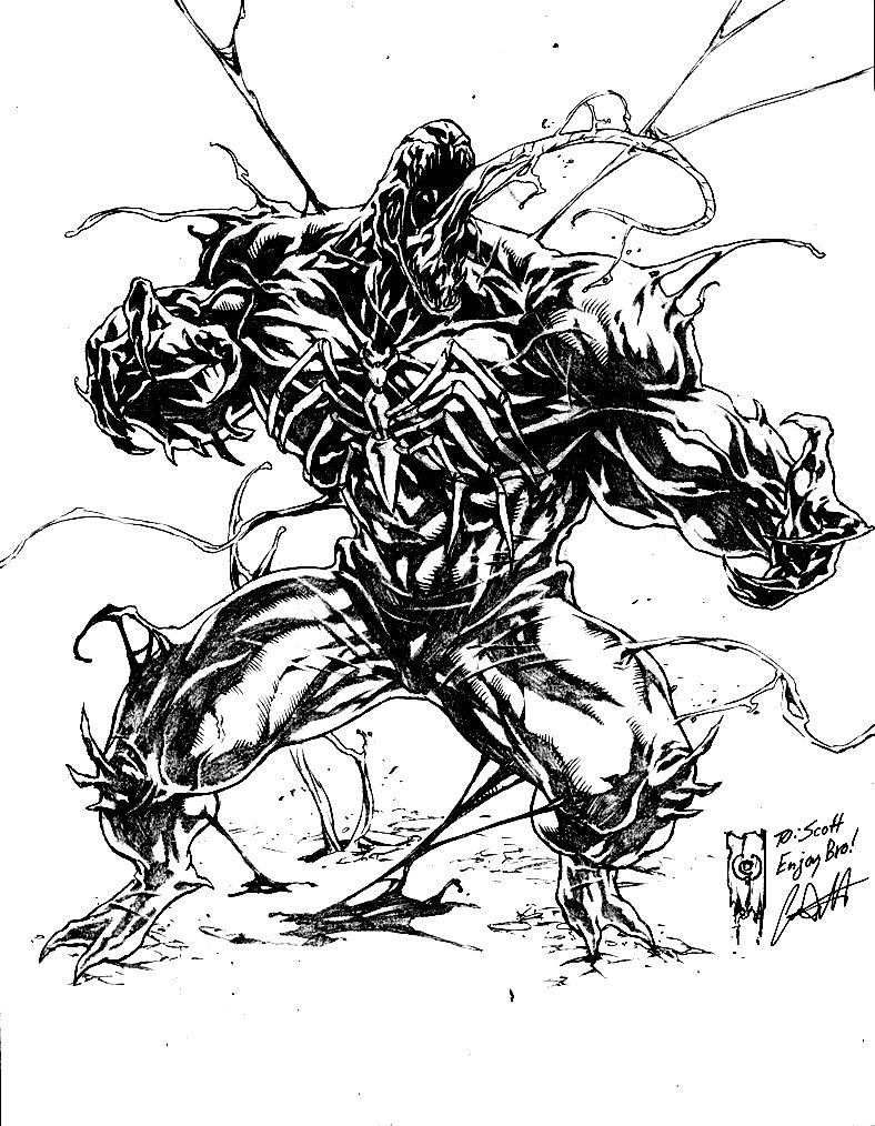 carnage and venom coloring pages