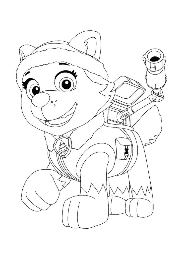 paw patrol everest coloring pages