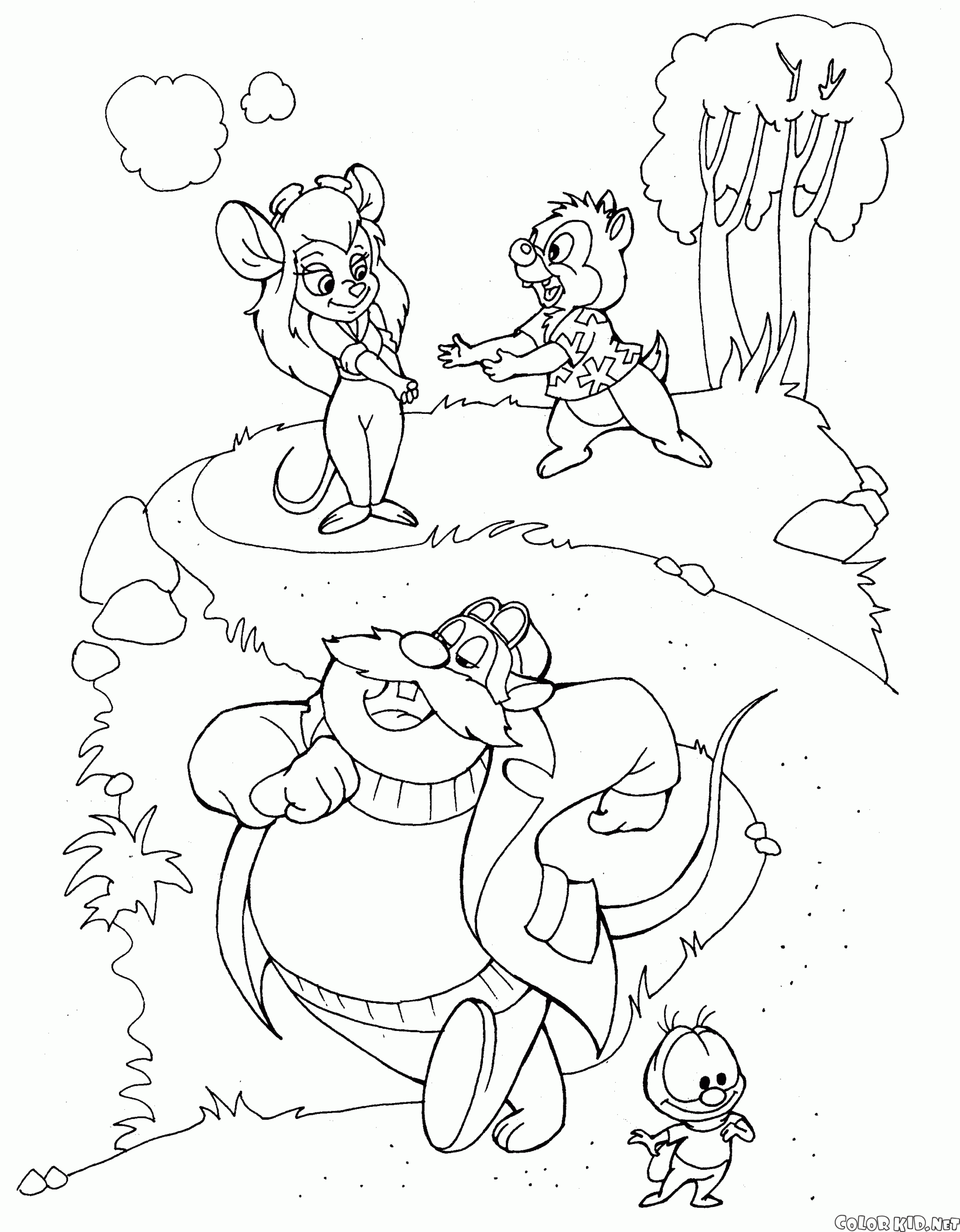 rescue rangers coloring pages