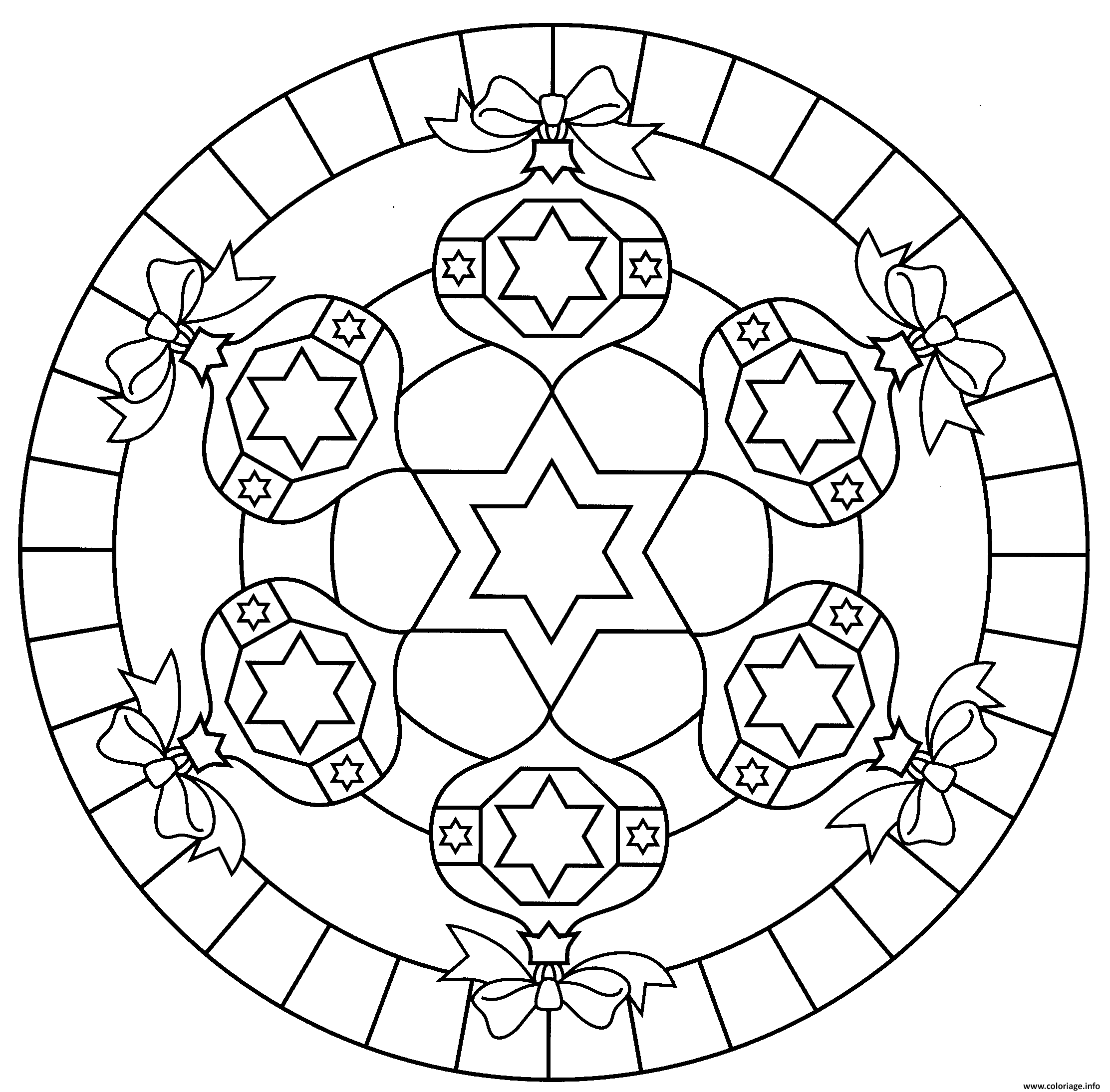 coloriage boule de noel mandala