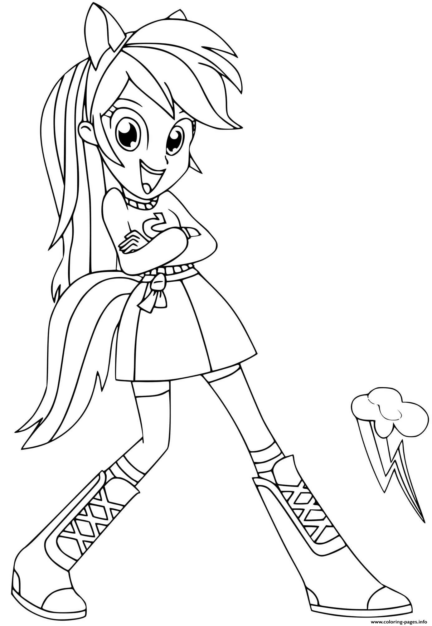 princess rainbow dash coloring pages