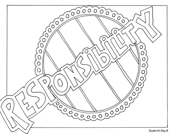 responsibility coloring page