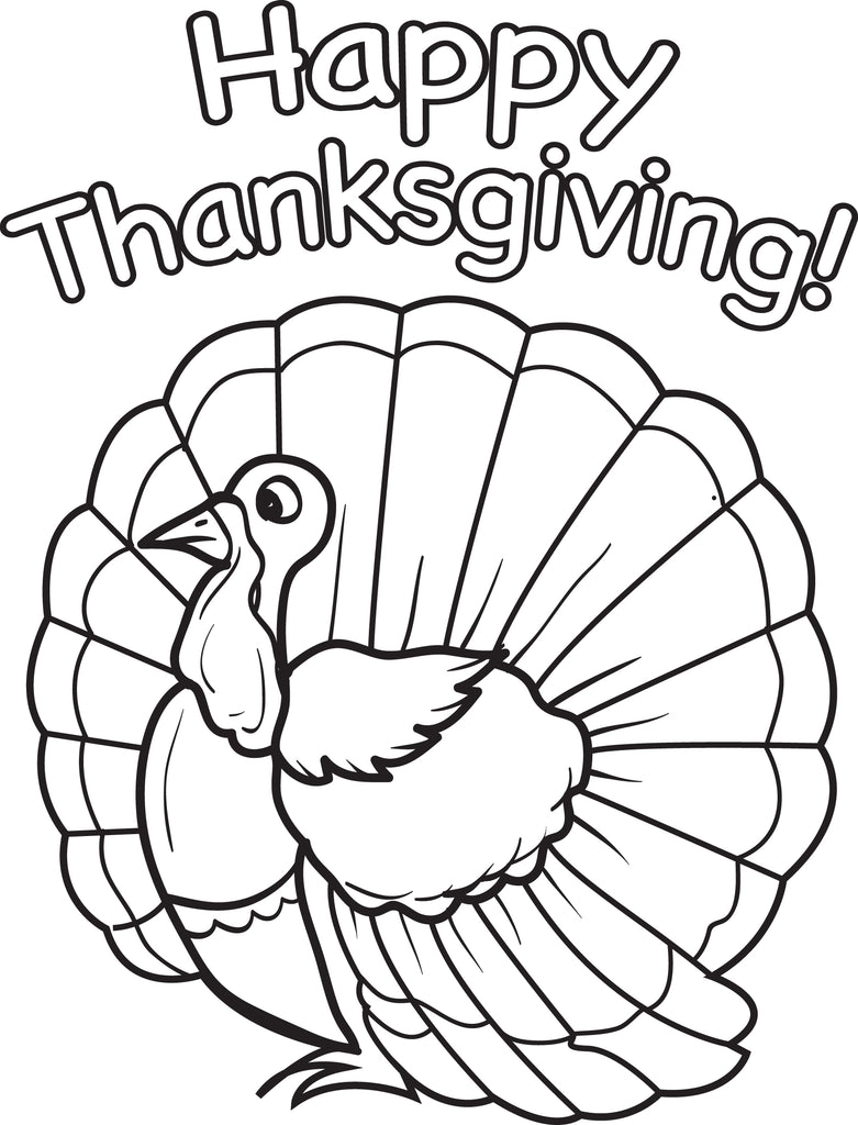 turkey dinner coloring page