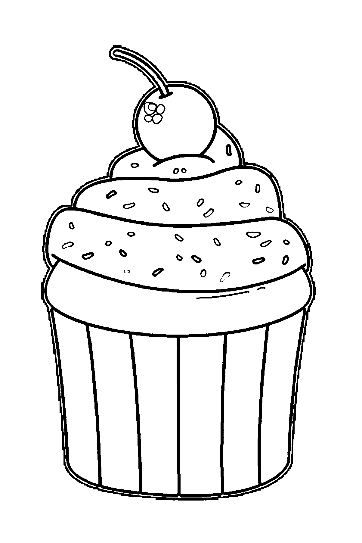 Cake Coloring Page - Coloring Home