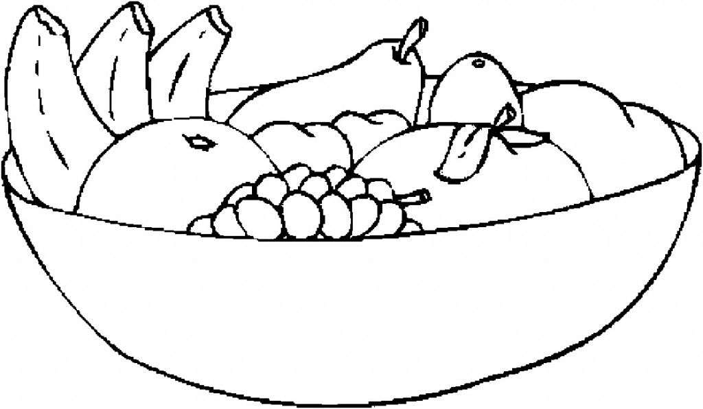 fruit bowl coloring pages