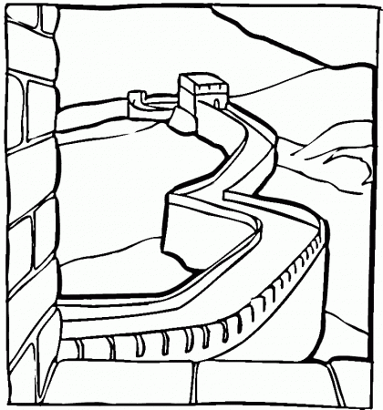 great wall of china coloring page