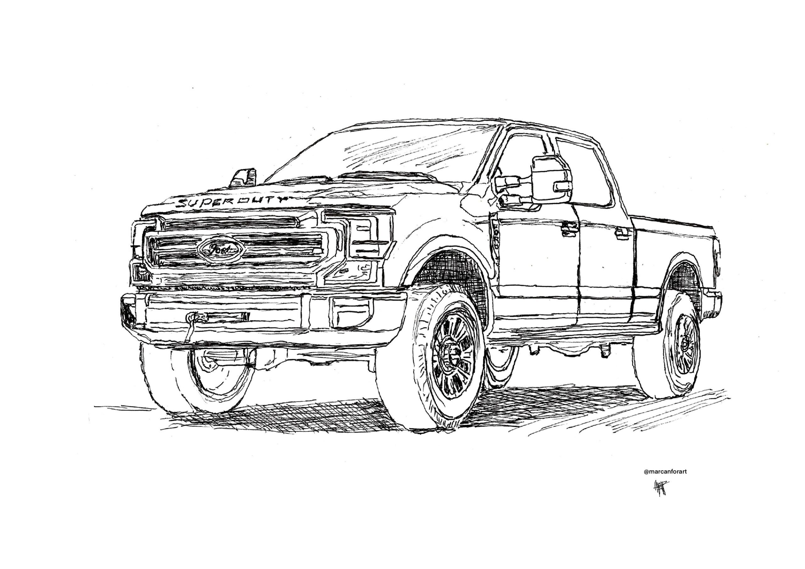 diesel truck ford truck coloring pages