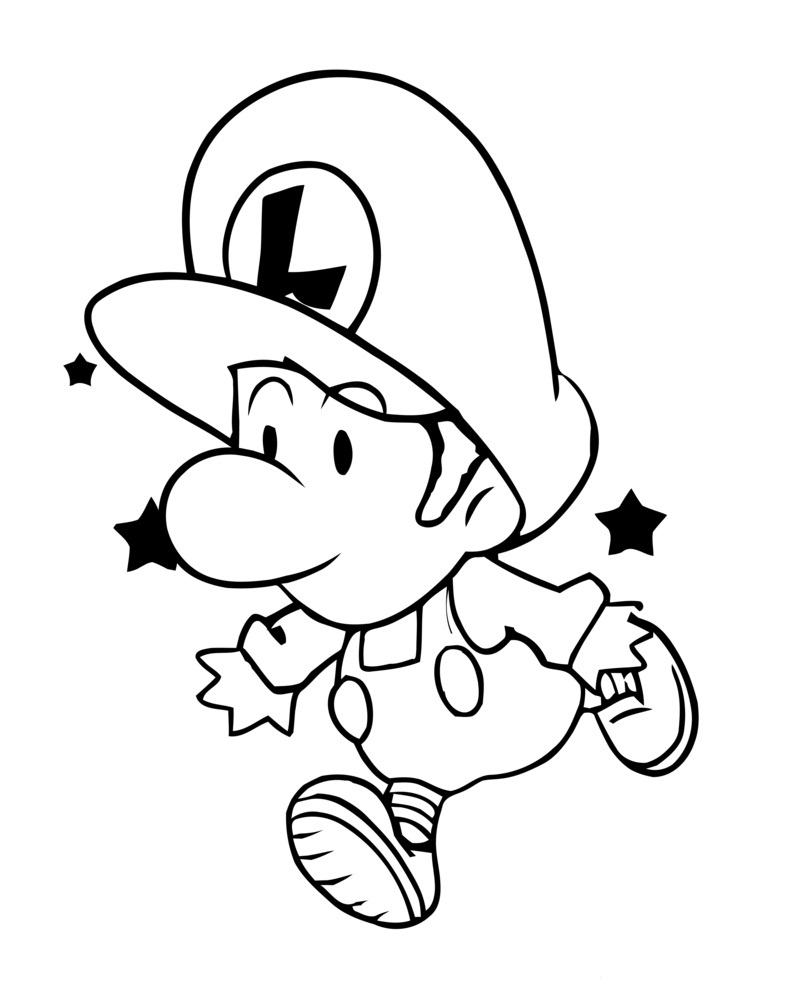 luigi coloring page