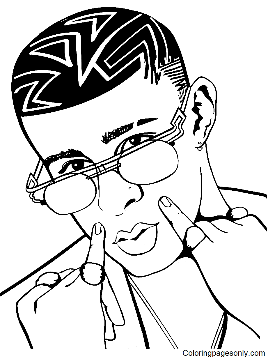 bad bunny coloring pages