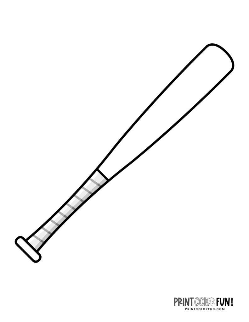 baseball bat coloring pages