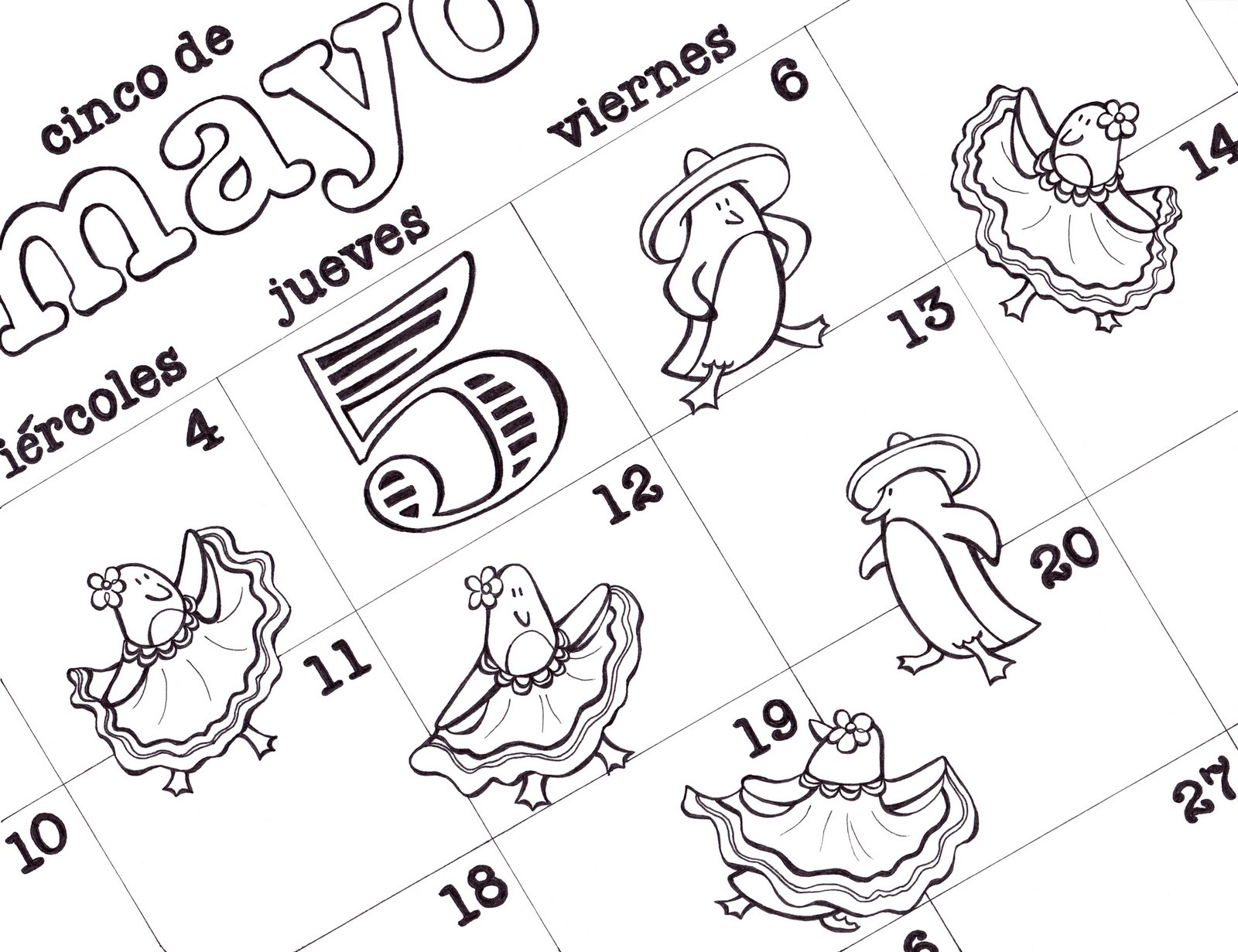 coloring pages for cinco de mayo