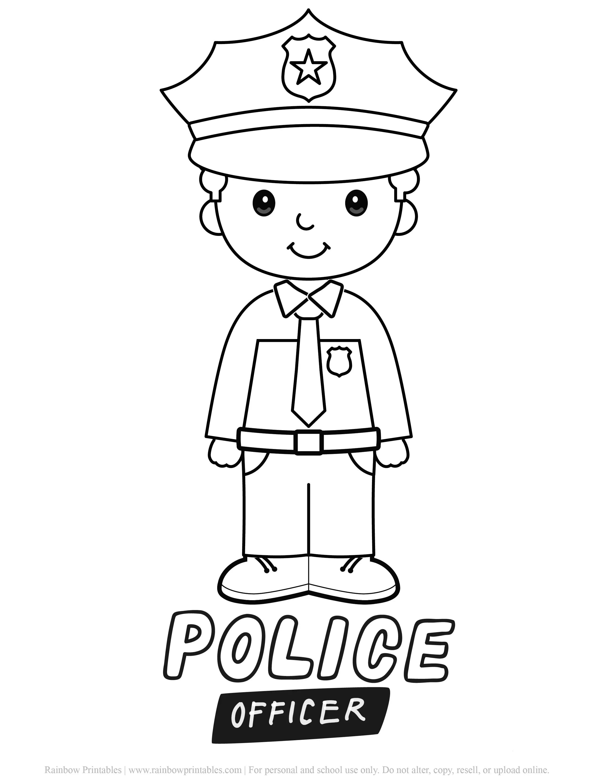 Police Coloring Page - Home Interior Design