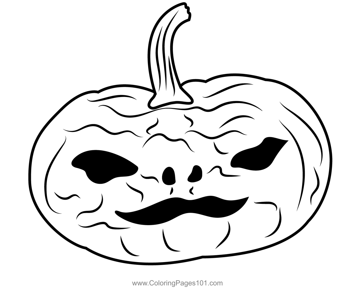 creepy pumpkin coloring pages