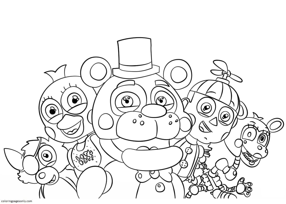 five nights at freddy 039 s free coloring pages