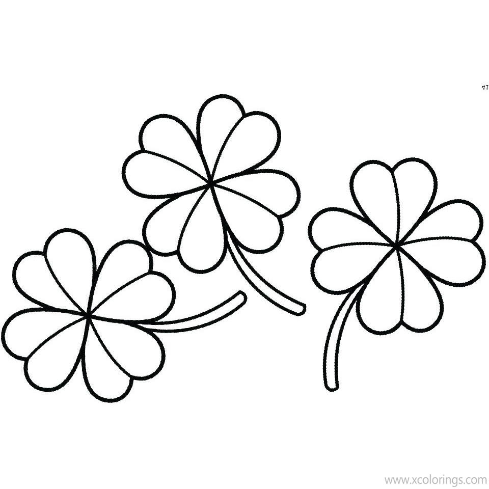 clover coloring pages printable