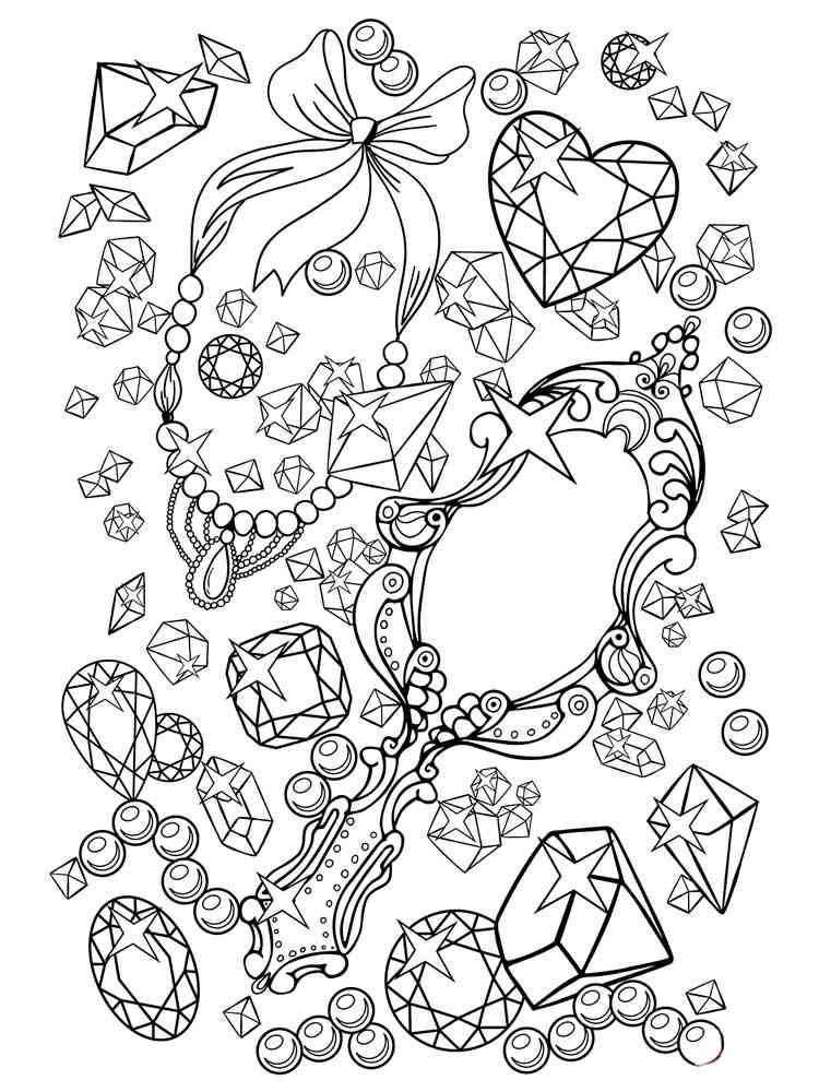 gemstone coloring page