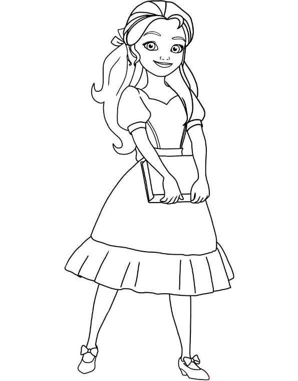 encanto coloring page isabela