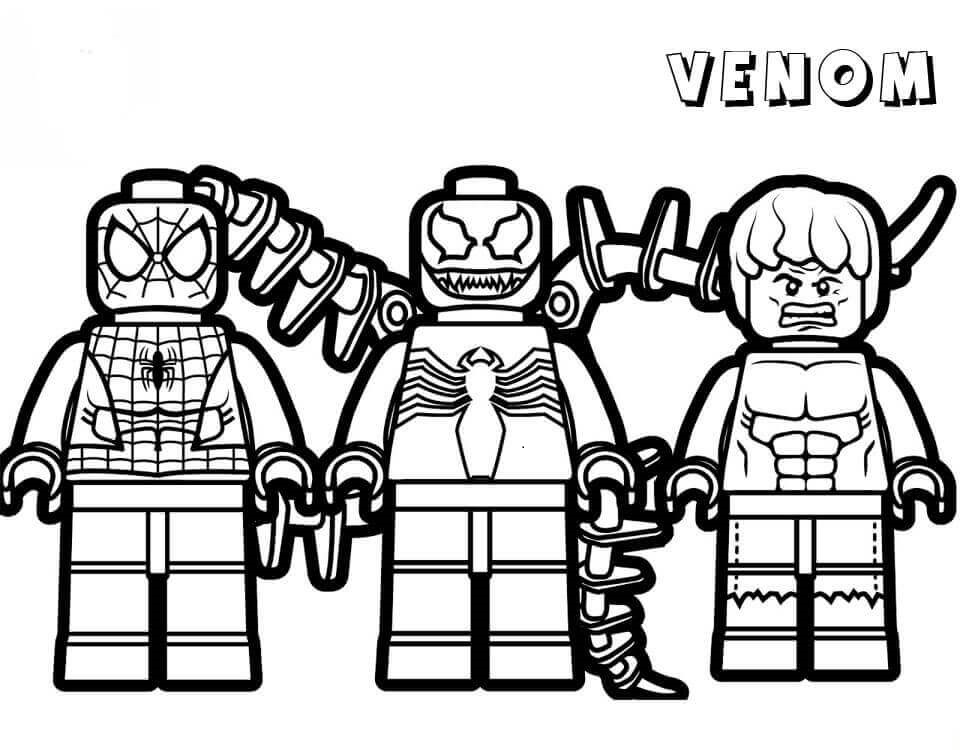 lego venom coloring page