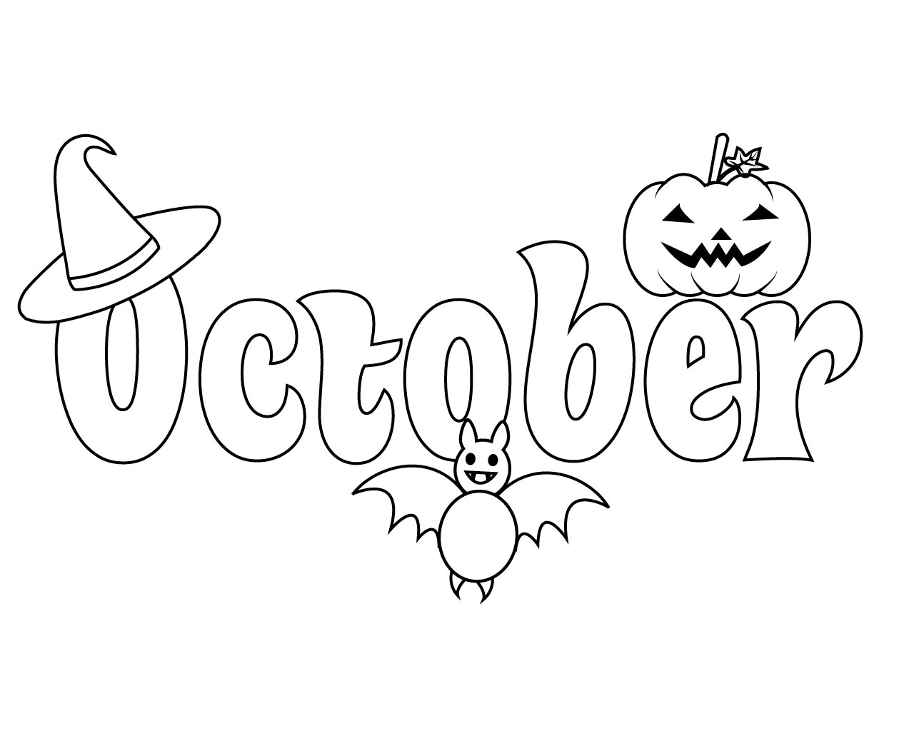 Top 10 October Coloring Pages for preschoolers, kindergarten, adults.