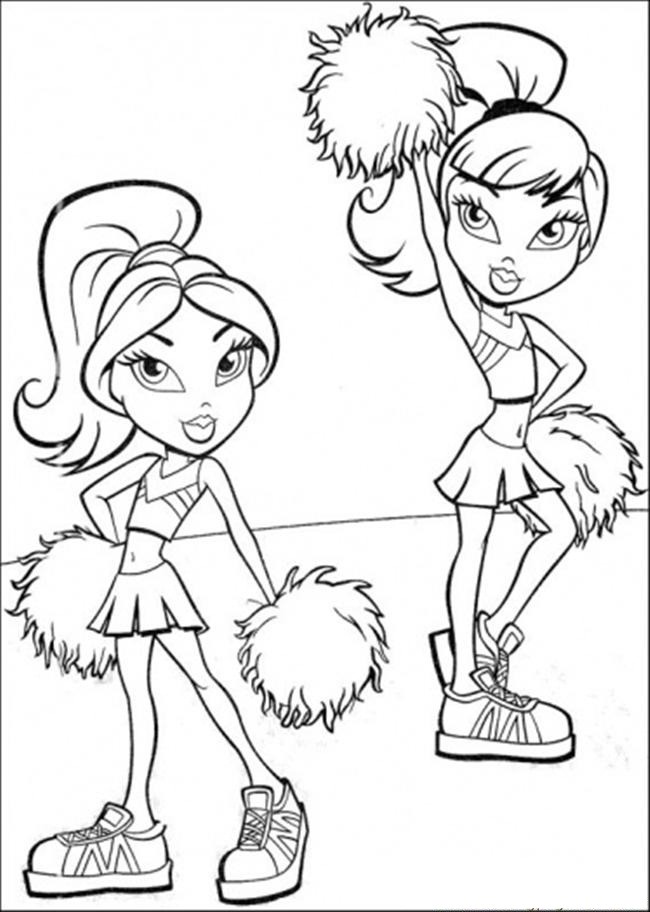 cheerleader printable coloring pages