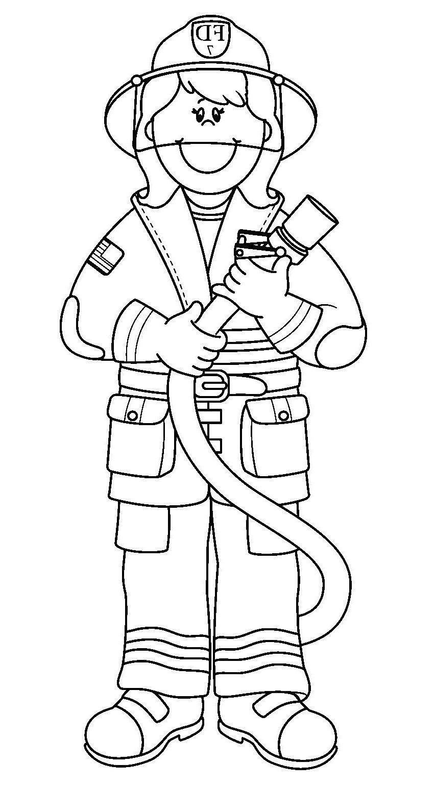 thank you firefighters coloring page