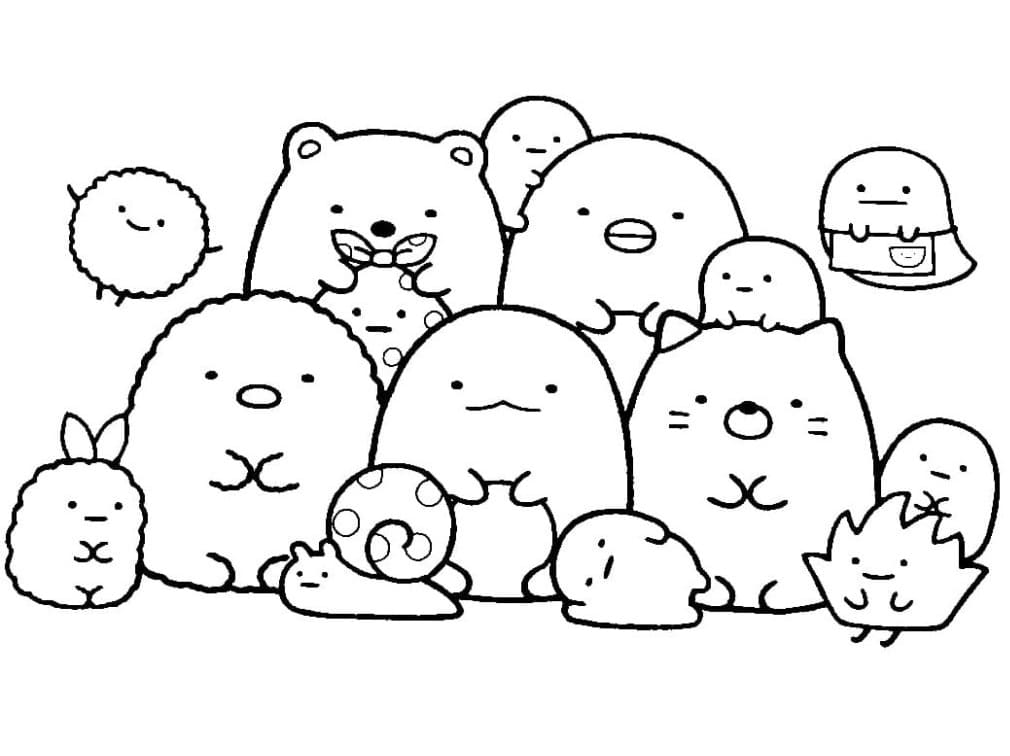 sumikko gurashi coloring pages printable