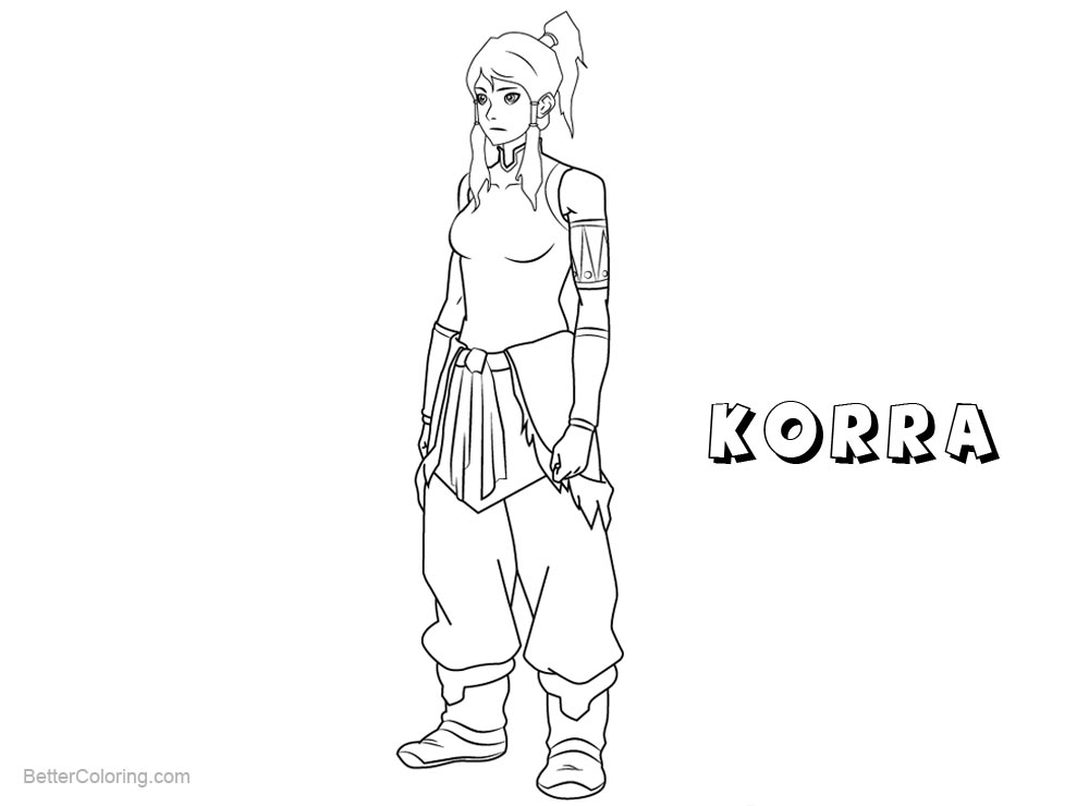 legend of korra coloring pages