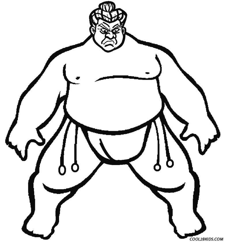 wrestling coloring page