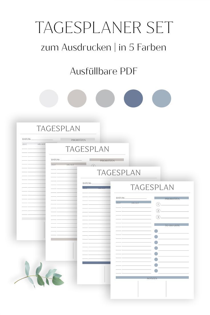 tagesplan vorlage zum ausdrucken