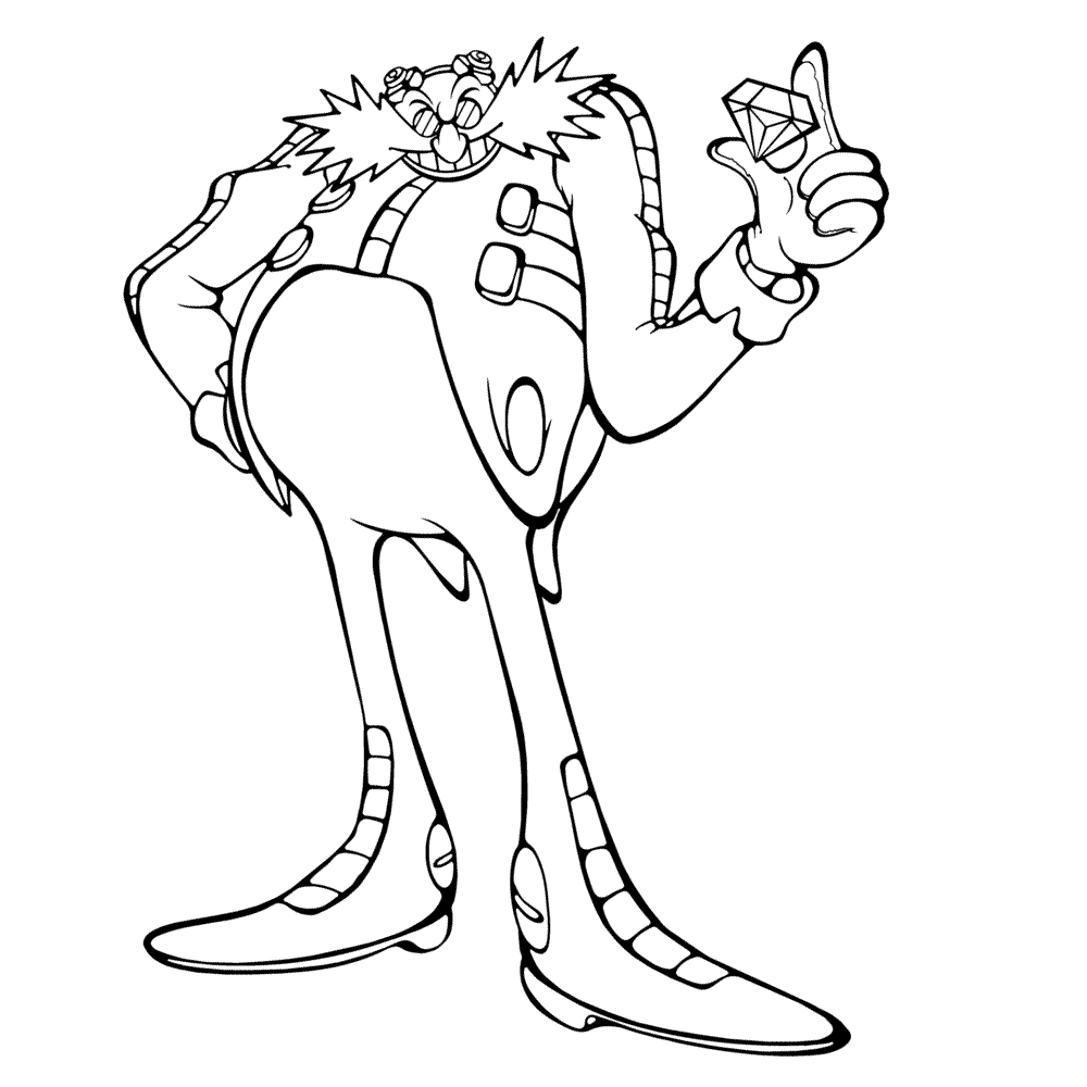 dr eggman sonic coloring pages