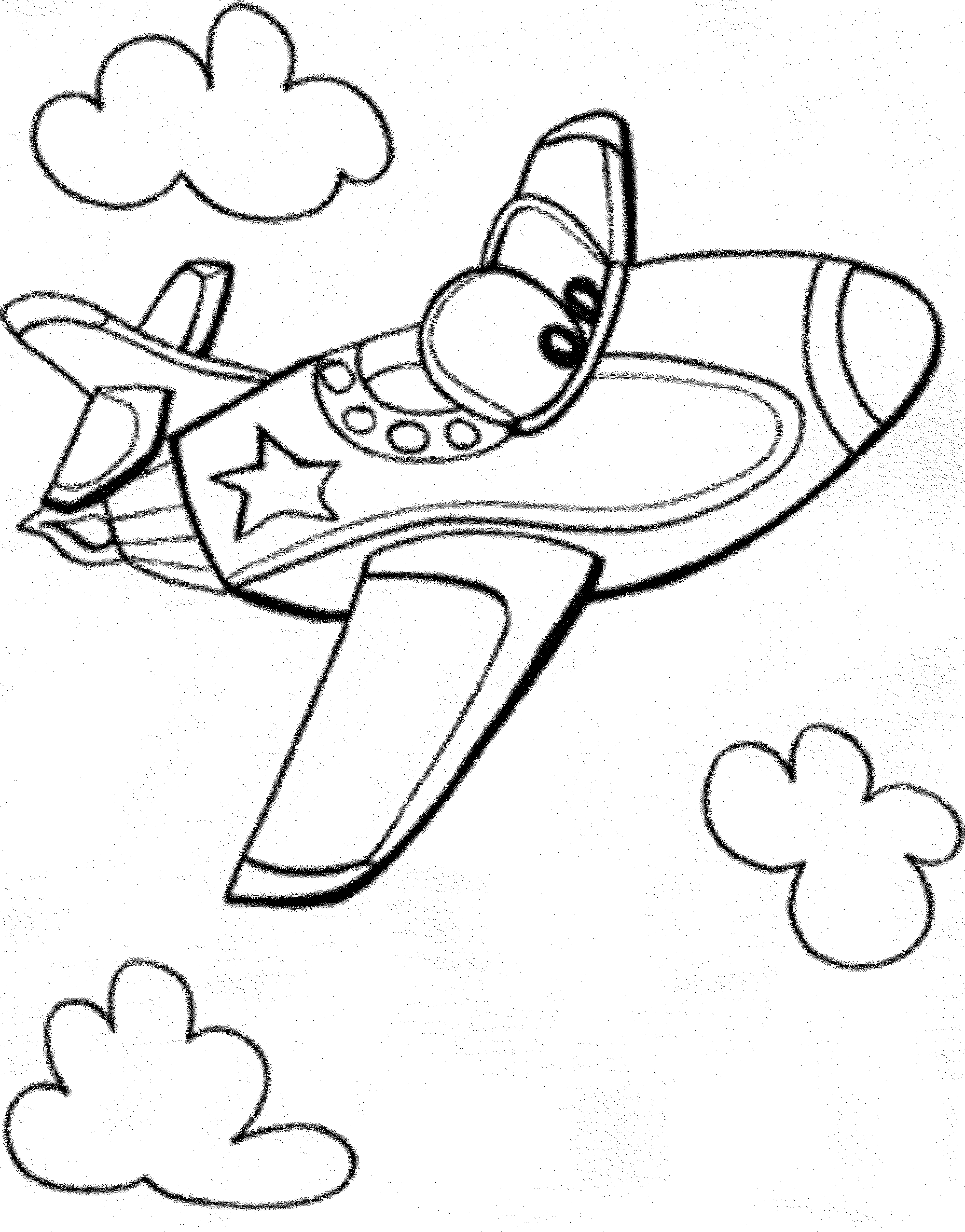 printable coloring pages airplane