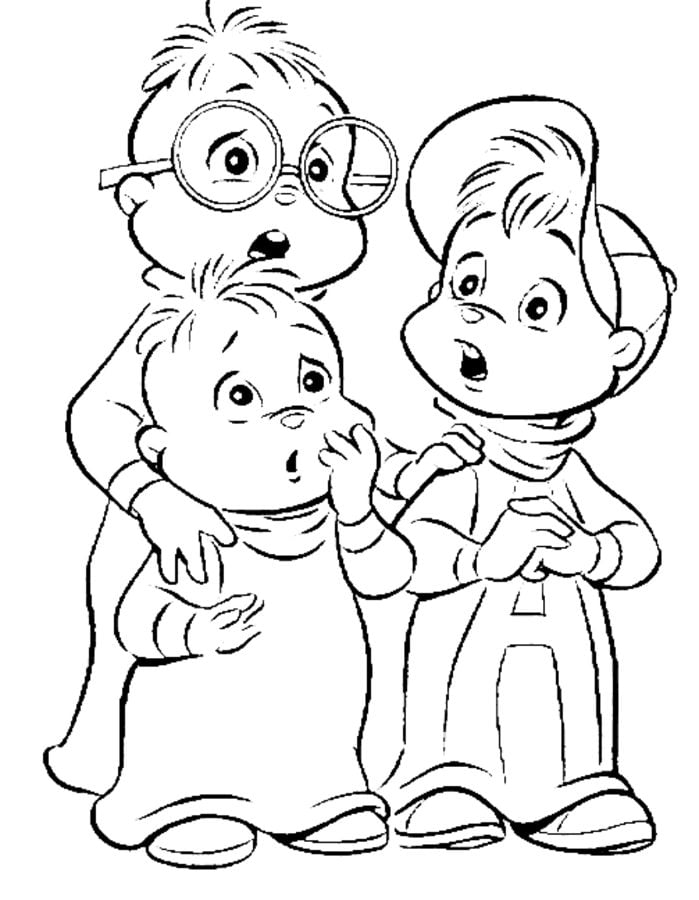 alvin and the chipmunks printable coloring pages