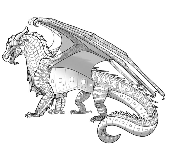 wings of fire hybrid coloring pages