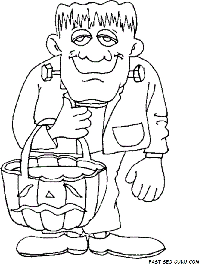 frankenstein coloring pages to print