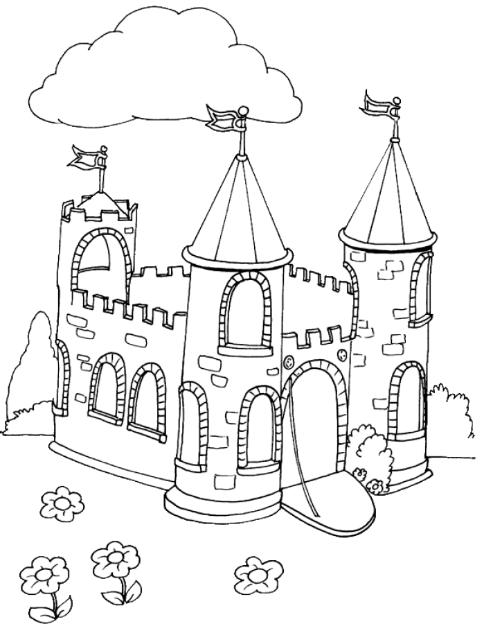 castle printable coloring pages