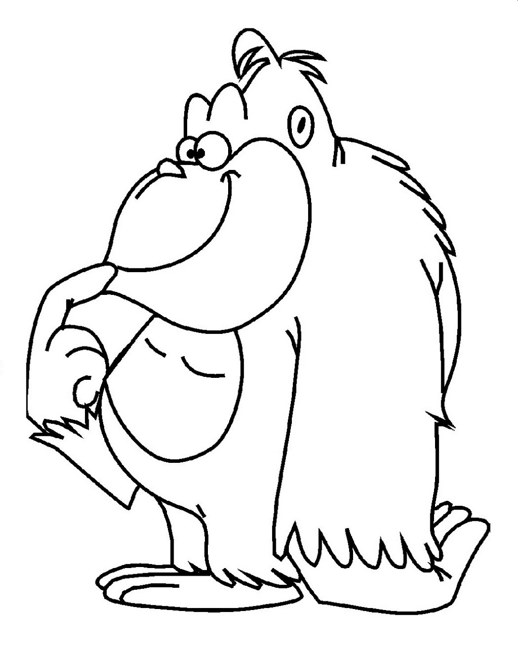 gorilla coloring pages