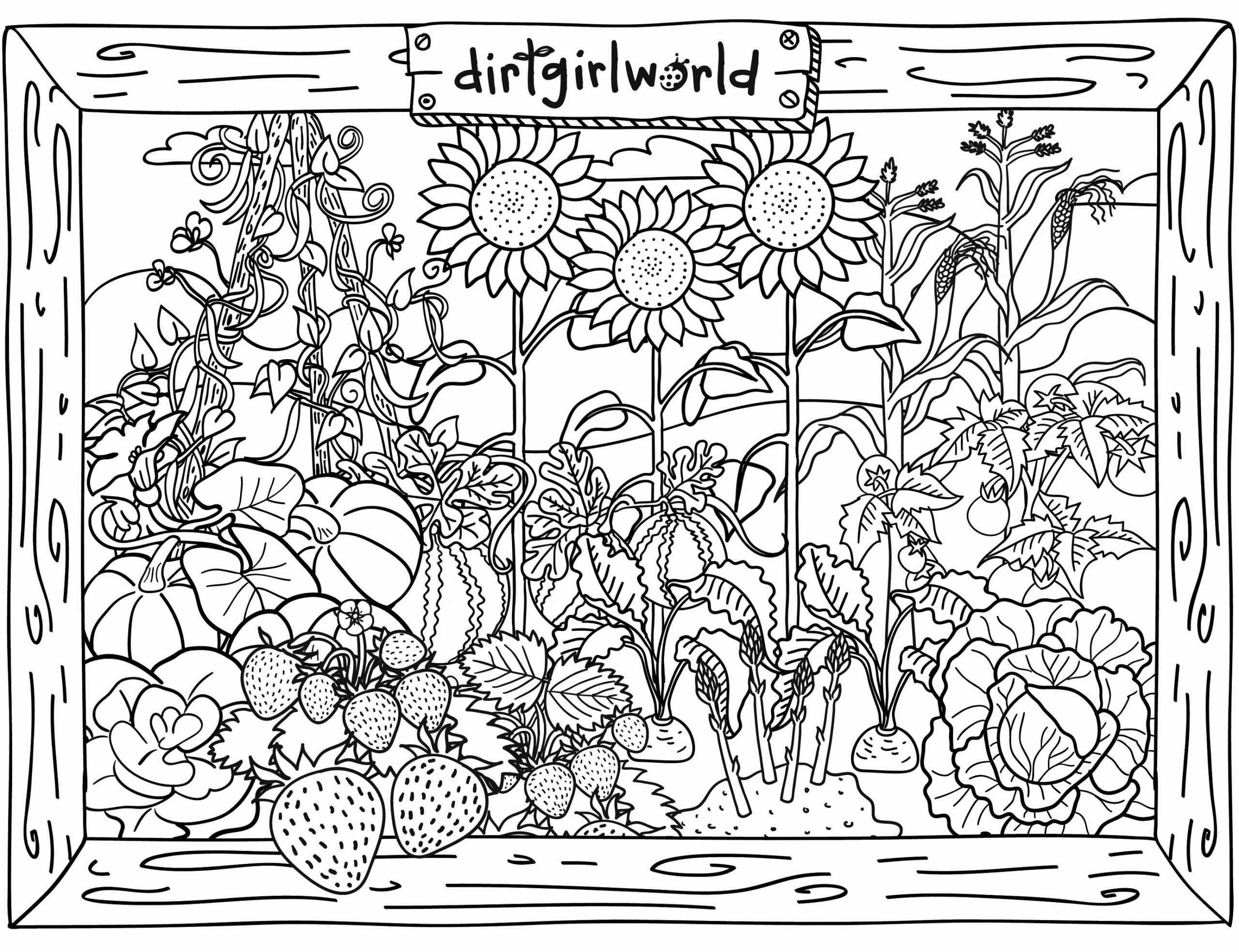 printable garden coloring pages for adults