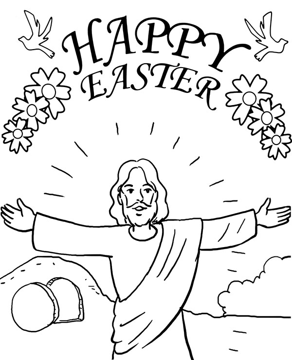 resurrection of jesus coloring pages