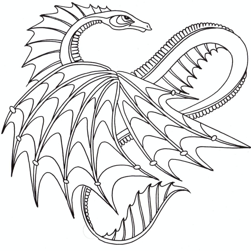 water dragon coloring pages