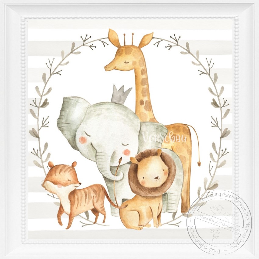 Kinderzimmer Bilder Set Babyzimmer Tiere Bilder Kinder Poster DIN A4