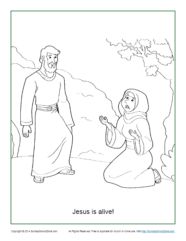 jesus is alive coloring page