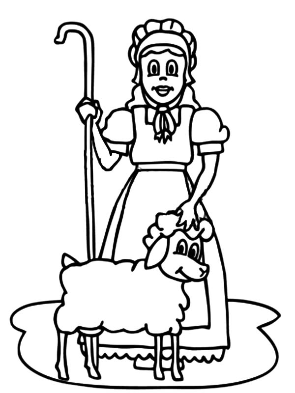 mary had a little lamb coloring page